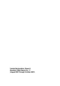 Central Reclamation, Phase III Quarterly EM&A Report No. 17 (August 2007 through October 2007) Client