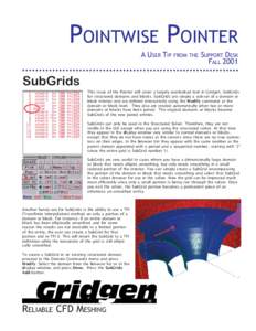 POINTWISE POINTER A USER TIP FROM THE  SUPPORT DESK