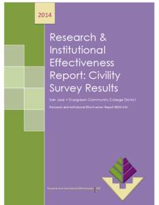 2014  Research & Institutional Effectiveness Report: Civility
