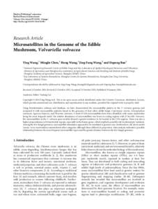 Microsatellites in the Genome of the Edible Mushroom, Volvariella volvacea