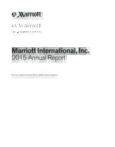 Marriott 2015 Annual Report