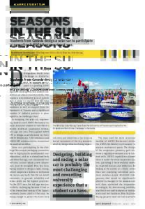 ACADEMIC STUDENT TEAM  Seasons in the Sun  Students from Canada design a solar car to participate