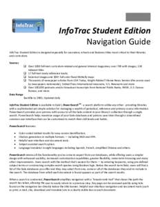      InfoTrac Student Edition Navigation Guide