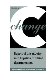 C-Change report into hepatitis C discrimination