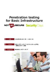 Penetration testing for Basic Infrastructure