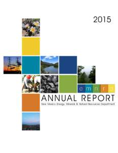 2015  ANNUAL REPOR T New Mexico Energy, Minerals & Natural Resources Department