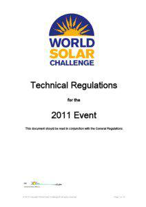 2011 WSC Technical Regulations