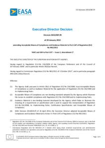 ED DecisionR  Executive Director Decision DECISIONR of 29 January 2015 amending Acceptable Means of Compliance and Guidance Material to Part-CAT of Regulation (EU)