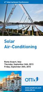 6th International Conference  © Kramer GmbH Solar Air-Conditioning