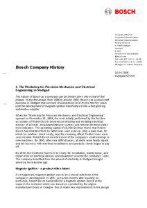 Bosch Company History  Corporate Office for