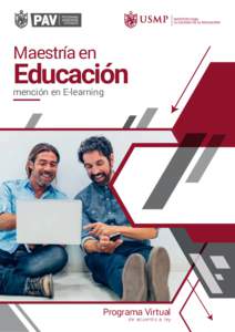 Maestría en  Educación mención en E-learning  Programa Virtual