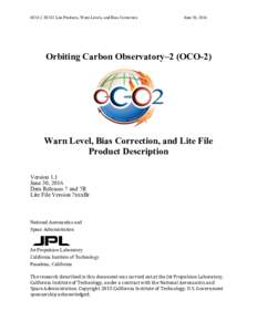 Earth observation satellites / Computer file formats / Orbiting Carbon Observatory 2 / Knowledge representation / NetCDF / Lite / Orbiting Carbon Observatory