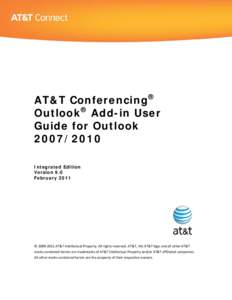 AT&T Conferencing® Outlook® Add-in User Guide for Outlook 2007