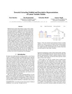 Towards Extracting Faithful and Descriptive Representations of Latent Variable Models Iv´an S´anchez Tim Rockt¨aschel