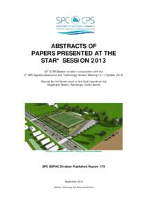 Abstracts of papers presented at the STAR* session 2013