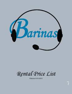 Rental Price List Page 1  Effective