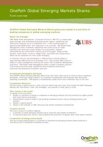 Microsoft Word - UBS_Global_Emerging Markets Shares_Fund overview v2