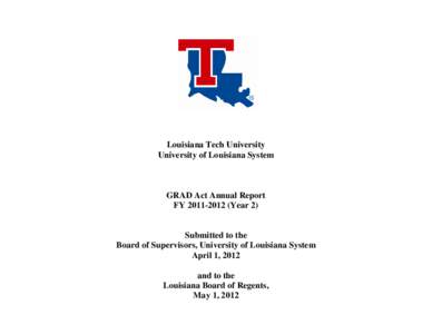 Louisiana Tech University University of Louisiana System GRAD Act Annual Report FYYear 2)