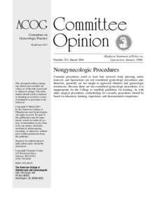 ACOG Committee on Gynecologic Practice Reaffirmed[removed]Committee