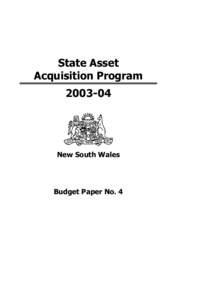 State Asset Acquisition Program[removed]New South Wales