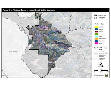 Figure 5-1a Wetland Types in Upper Mount Diablo Subbasin Lower Mt. Diablo Creek Legend  Inventory Area