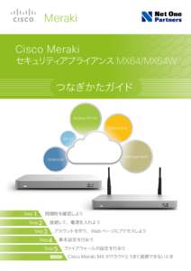 Meraki Cisco Meraki セキュリティアプライアンス MX64/MX64W  つなぎかたガイド