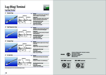 Lug (Ring) Terminal Lug (Ring) Terminal J1 Standard Type