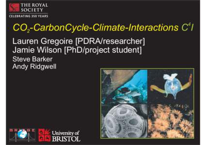 4  CO2-CarbonCycle-Climate-Interactions C I Lauren Gregoire [PDRA/researcher] Jamie Wilson [PhD/project student] Steve Barker