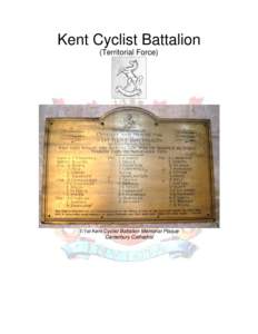 1/1st KENT CYCLIST BATTALION, ARMY CYCLIST CORPS