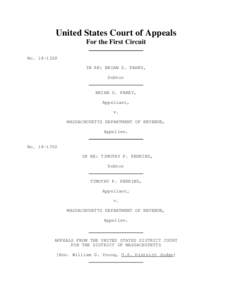 United States Court of Appeals For the First Circuit NoIN RE: BRIAN S. FAHEY, Debtor