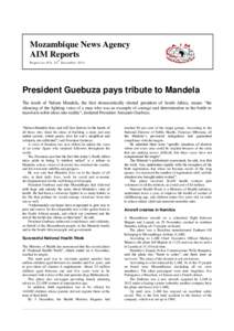 Mozambique News Agency AIM Reports Repo rt no .4 76 , 10 th
