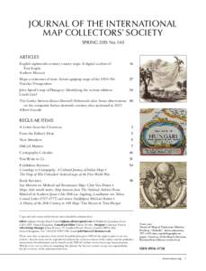 Journal of the International Map Collectors’ Society SPRING 2015 No. 140 articles English eighteenth-century county maps: A digital analysis of 	 	 East Anglia