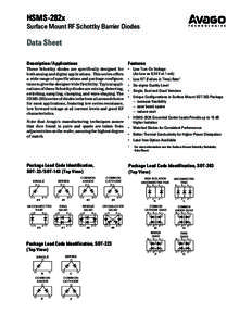 HSMS-282x Surface Mount RF Schottky Barrier Diodes Data Sheet Description/Applications