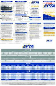 FARES & OFF-ROUTES  EPTA buses travel through 4 zones. Every time you move between zones, add $.50 to your fare cost. The zones are: 1. Martinsburg