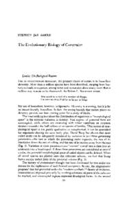 The Evolutionary Biology of Constraint