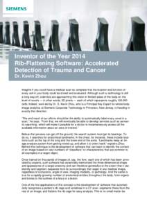 Inventor of the Year 2014: Dr. Kevin Zhou