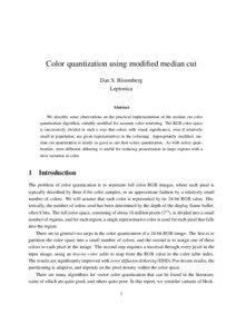 Color quantization using modified median cut Dan S. Bloomberg Leptonica