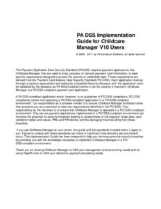 PA DSS Implementation Guide
