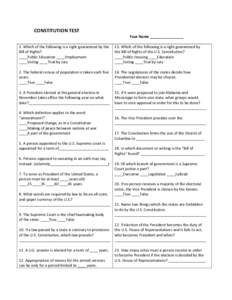 Microsoft Word - Constitution test and handouts.doc