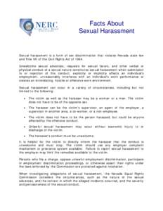 Facts About Sexual Harassment