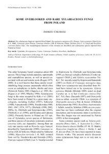 Polish Botanical Journal 53(1): 71–80, 2008  SOME OVERLOOKED AND RARE XYLARIACEOUS FUNGI