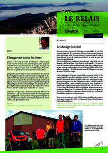 Journal du Parc régional Chasseral No 17 Eté 2012  ENERGIE