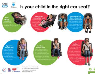 Is your child in the right car seat? Rearfacing Infant Seat Ride rear-facing until reaching the maximum height or weight