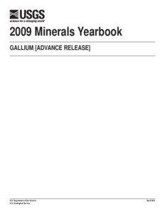 2009 Minerals Yearbook GALLIUM [ADVANCE RELEASE]