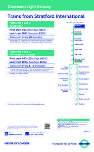 DLR Stratford International Timetable Information