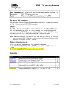 Base Document: OSTA Universal Disk Format Specification, revision 2