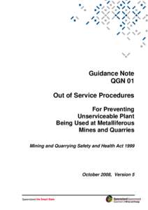 Microsoft Word - QGN 01 Out of Service final Oct 2008.doc