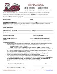Microsoft Word - Campus Vehicle Reservation Form