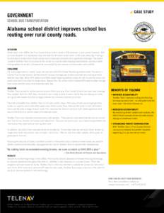 Government  CASE STUDY School Bus Transportation