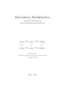 Documenta Mathematica Gegr¨ undet 1996 durch die Deutsche Mathematiker-Vereinigung  1